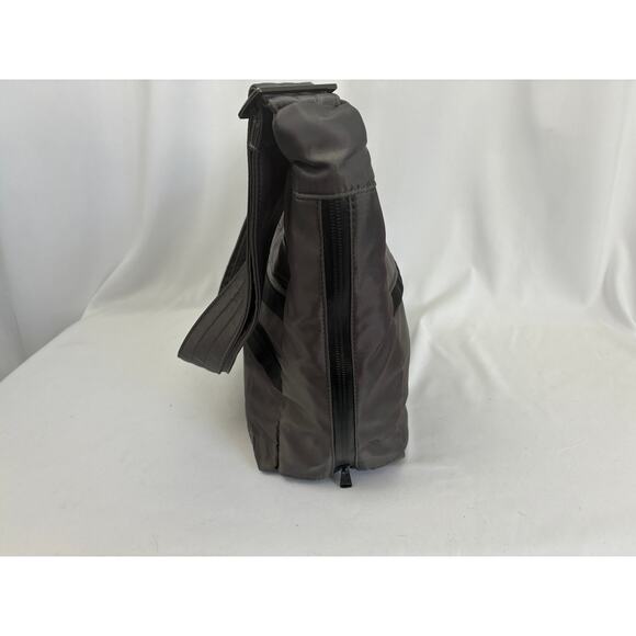 Lug Trooper Nylon Crossbody Gray Purse Travel Bag Water Bottle Pockets Work - Picture 6 of 15